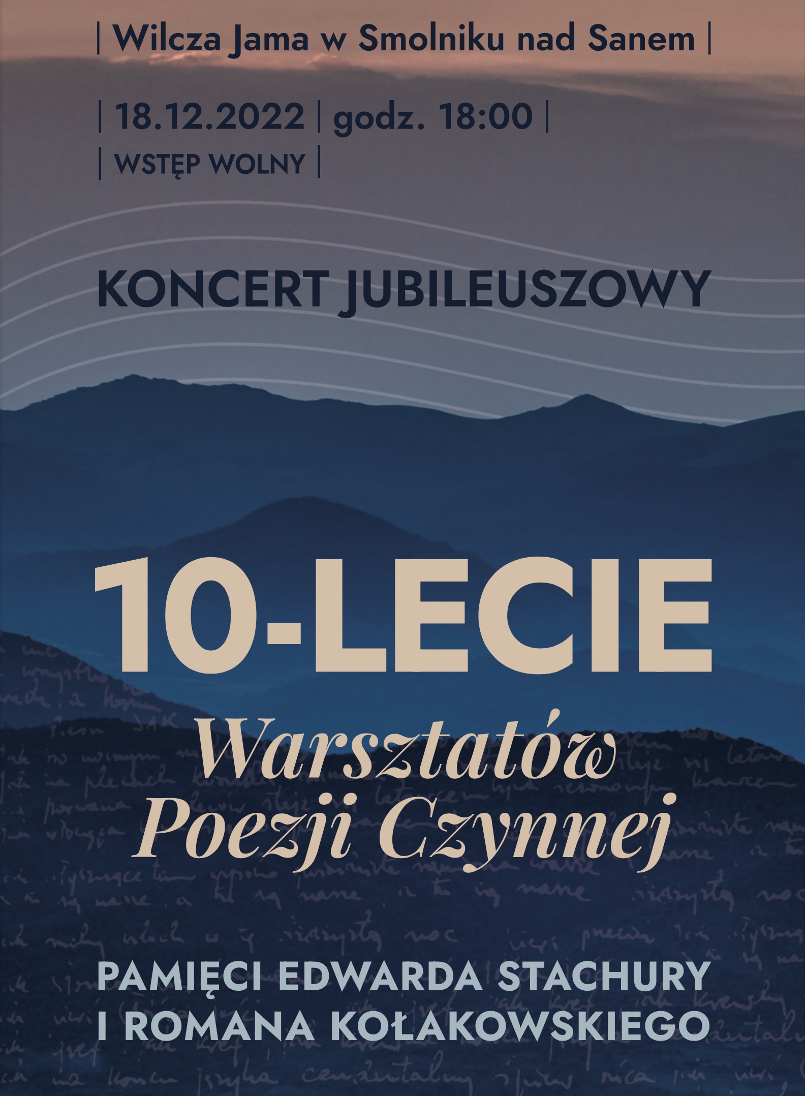 Featured image for “Zapraszamy na 10-cio lecie Warsztatów Poezji Czynnej”